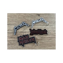 Metallica Judast Priest Ve Iron Maiden Logolu Anahtarlık