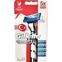 Gillette Mach3 Turbo Milli Takım Tıraş Makinesi +  Yedek Başlık 5'li
