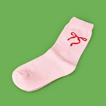 Soft Ribbon Çorap - Pembe Çok Renkli