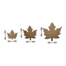 Çınar Yaprak 3lü Set- Mdf Obje Karışık Karışık
