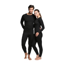 Bonbonetti Chocolate Baby & Kids Unisex Kışlık Siyah Termal Takım -20 Dereceye Kadar Tam İçlik Asker İçin Uygun Takım Siyah