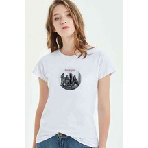 Pearl Jam Jammin In The Windy Baskılı Beyaz Kadın Tshirt