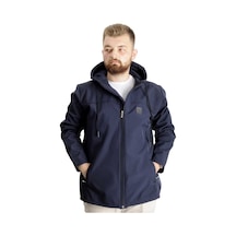 Mode Xl Erkek Softshell Parcalı Kapsonlu Mont 21235 Lacivert 001