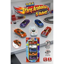 Vardem Oyuncak 5'li Diecast Metal Yarış Arabası Seti 1:64 Ölçek 7 Cm Çok Renkli