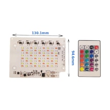 220 Volt 50 Watt SMD 2835 Hazır Projektör Çipi RGB IR Kumandalı PCB