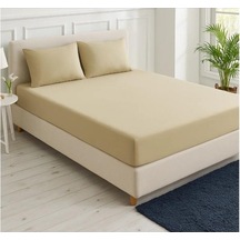 Sinada Home Bej Renk Lastikli Çarşaf Seti Beyaz