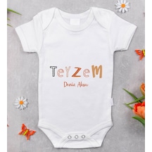 Bitmeyenkartus Bk Kids Isimli Teyzem Tasarımlı Bebek Body Zıbın - Model 1 Çok Renkli