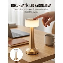 Ers Kablosuz Renkli Masa Ve Gece Lambası Altın Rengi Dokunmatik Led Lamba Yeni Nesil Diğer