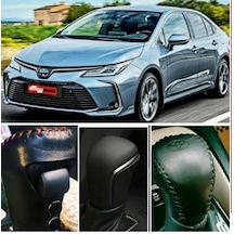 Toyota Corolla Uyumlu 19/24 Hakiki Deri El Yapımı Otomatik Vites Topuzu Kılıfı