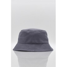 %100 Pamuk Antrasit Kova Balıkçı Şapka Bucket Hat Antrasit Standart