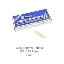 100 Lü Beyaz Tebeşir 10 Paket 1 Koli