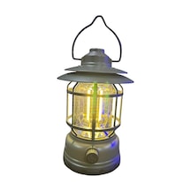 Everton Rt-28 Nostaljik Şarjlı El Feneri Kamp Lambası Ve Powerbank Yeşil Yeşil