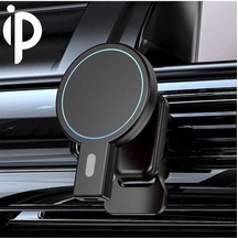 Wondernest K07 15w Maks. Çıkışlı Manyetik Araç Hava Çıkış Braketli Kablosuz Şarj Cihazı Siyah Siyah