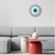 Minimalist Kanvas Nazar Boncuğu El Yapımı Ahşap Büyük Nazarlık 20
