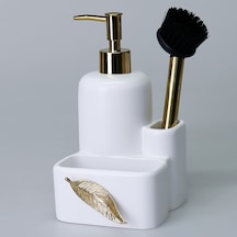 Leaf Fırçalı Sıvılı Süngerlik Beyaz Altın