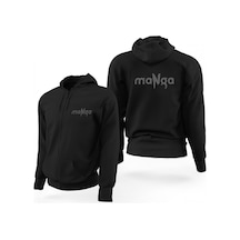 Manga Bir Kadın Çizeceksin Siyah Fermuarlı Limited Edition Kapşonlu Sweatshirt Siyah