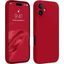 Newface Apple İphone 16 Kılıf First Silikon - Kırmızı