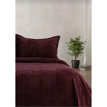 Handanca Merinos Modern Line 3 Parça Battaniyeli Yatak Örtüsü Mor