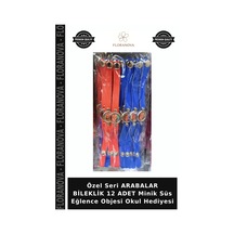 Özel Seri Arabalar Bileklik 12 Adet Minik Süs Eğlence Objesi Okul Hediyesi Diğer