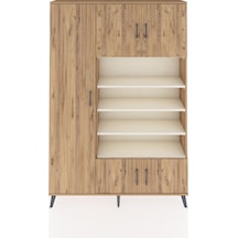 Arges Dolap 10 Raflı 5 Kapaklı 132x30x195 Çam-çam/aytaşı Çam