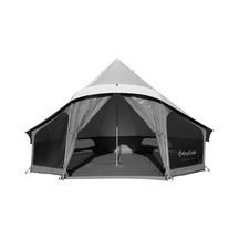 Kingcamp Khan Lıght 400 Premium 4-6 Kişilik Glamping Çadır Gri