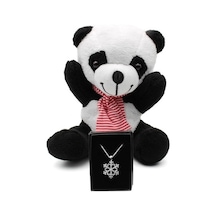 Tatlı Peluş Panda & Kar Tanesi Kolye Hediye Seti