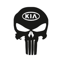 Kia Kuru Kafa Punisher Araba Sticker Yapıştırma