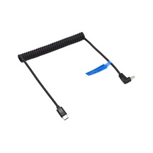 Symbee 9v Dc4.0x1.7mm Usb Type-c Pd3.0 Adaptör Kablosu, 1 Metre Uzunluk, Siyah Yaylı Akım Kablosu