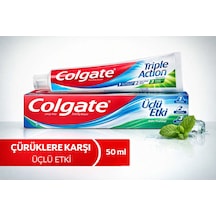 Colgate Üçlü Etki Diş Macunu 50 Ml Çürük Koruma &amp Ferah Nefes 1 Adet Ekstra Ferah Nefes