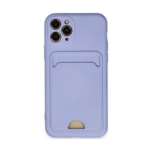 Apple iPhone Uyumlu 11 Pro Kılıf Kelvin Kartvizitli Silikon - Lila Bz8683140168179