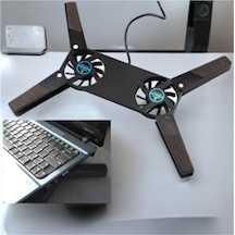 Mini Katlanabilir 11''-15.6'' Laptop Notebook Uyumlu 2 Fanlı Soğutucu Siyah