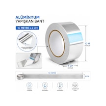 Alüminyum Yapışkan Bant 10 Metre X 4 Cm Isıya Ve Suya Dayanıklı
