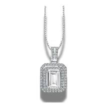 Brezza Lusso Jewelry Pırlanta Model Baget Taşlı Attractive Gümüş Kadın Kolye Gümüş 45 Cm 45 Cm
