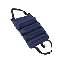 Roll Up Alet Çantası 5 Fermuarlı Cepler Taşınabilir Oxford Kumaş Elektrikçiler Alet Çantası Marangoz Tesisatçı Için Mavi