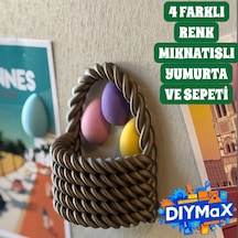 Paskalya Sepeti Buzdolabı Magneti Çıkarılabilir Yumurtalı
