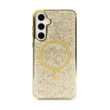Samsung Galaxy Uyumlu S23 Kılıf Helen Magsafe Kapak - Gold Bz8683140728793