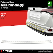 S-dizayn Toyota Rav4 Krom Arka Tampon Eşiği 2018 Üzeri