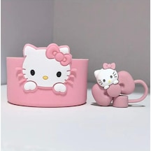 2 Parça Hello Kitty Model Aksesuar Seti Quencher Pembe