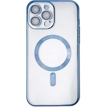 Ilkeshop Newface Apple iPhone Uyumlu 14 Pro Kılıf Kross Magneticsafe Kapak - Sierra Blue