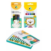 12 Li Kuru Boya, Pastel Boya , Sulu Boya 12'li Karışık