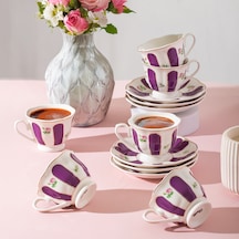 Perotti 16861 Beyoğlu 6 Kişilik Porselen Kahve Fincan Takımı 90ml