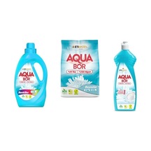 Aquabor Doğal Mineralli Sıvı Renkliler + 4 Kg Beyaz + Elde Bulaşık 3 Lü Set