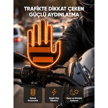 Mey İthalat 176 Led Li Amber Trafik Uyumlu Sinyal Işığı - El Hareketiyle Kontrol