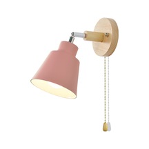 Reedark Modern Nordic Ahşap Makaron Duvar Lambası, Yatak Odası Ve Oturma Odası Dekorasyonu İçin, E27 Ampulsüz 12cm Taban Diğer