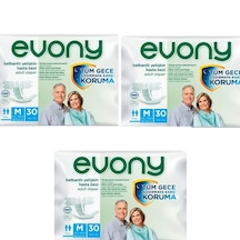 Evony Belbantlı Yetişkin Hasta Bezi Medium 90 Adet 3x30 Paket M Evony Belbantlı Yetişkin Hasta Bezi Medium 90 Adet 3x30 Paket M