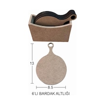 Ahşap Yuvarlak Bardak Altlığı 13x8,5cm L391 Ahşap