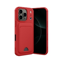 İphone 17 Pro Max Kelvin Kartvizitli Silikon - Kırmızı
