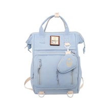 Kadın Sırt Çantası Setleri Moda Büyük Kapasiteli Okul Çantası Kızlar İçin Trend Su Geçirmez Seyahat Çantası Blue