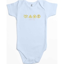 Zepplin Giyim Led Zeppelin Zoso Yellow Mavi Bebek Body Zıbın