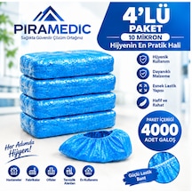 Piramedic Galoş 10 Micron 4000 Adet Mavi Galoş